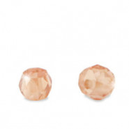 Zirkonia kralen Disc 2x3mm Vintage rose tan